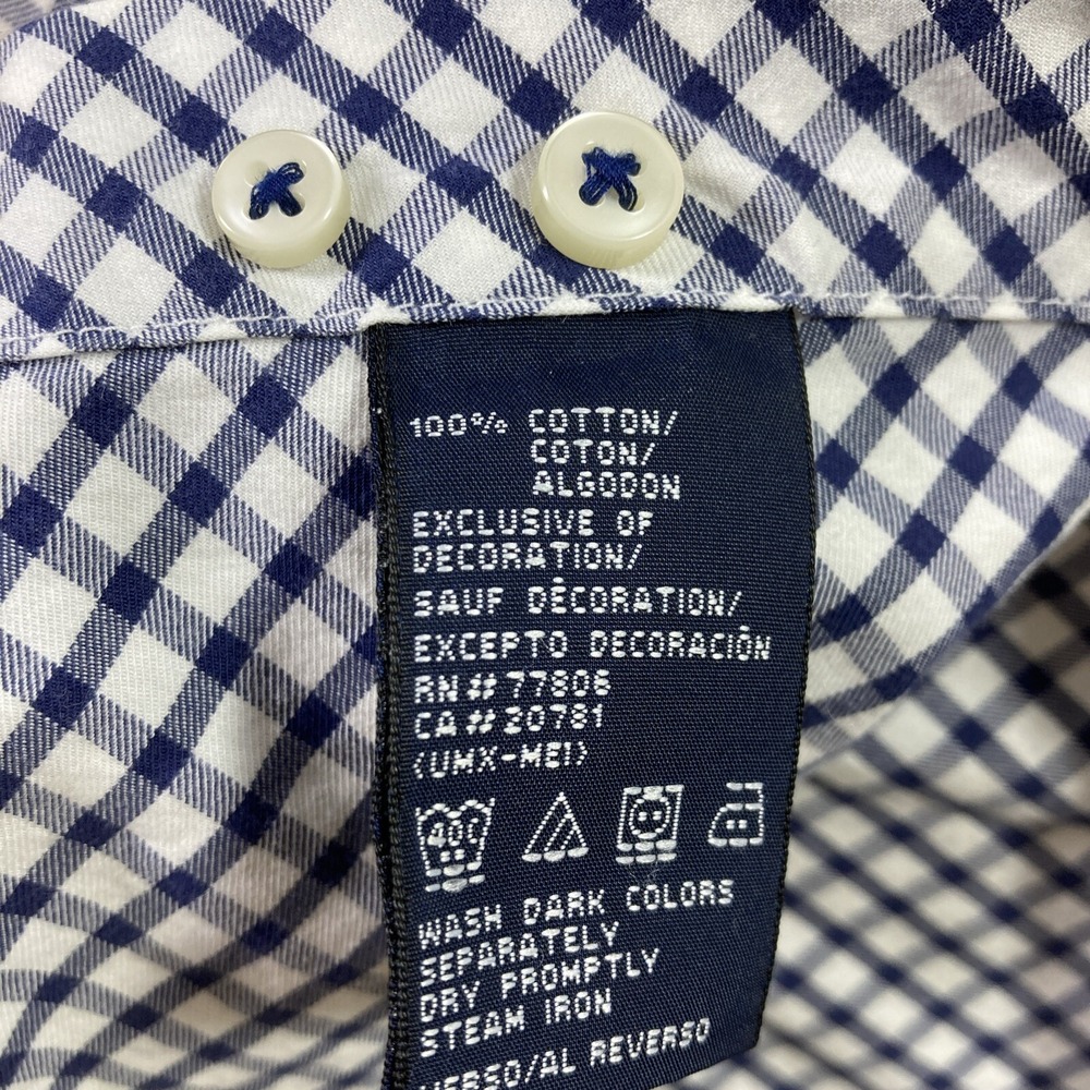 Vintage Tommy Hilfiger Shirt Men XL Blue Button Down Flip Cuff Long Sleeve - Picture 11 of 16
